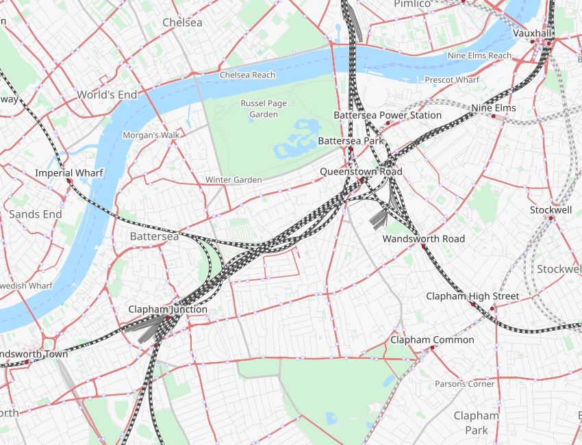 Map of the London transport network