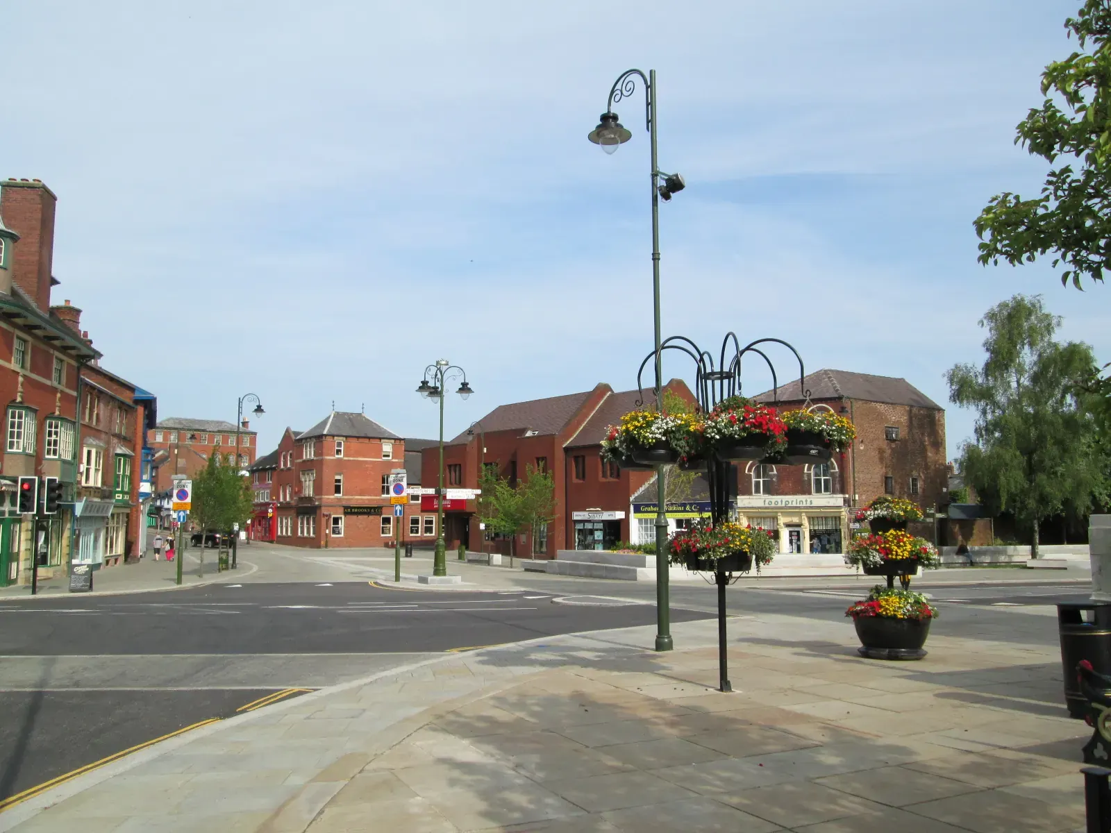 A street scene in Ann Arbor, Michigan, showing urban infrastructure and traffic flow.