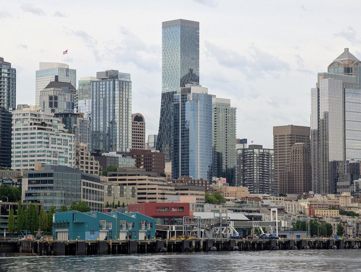 Seattle skyline illustrating dense urban development and varying building types