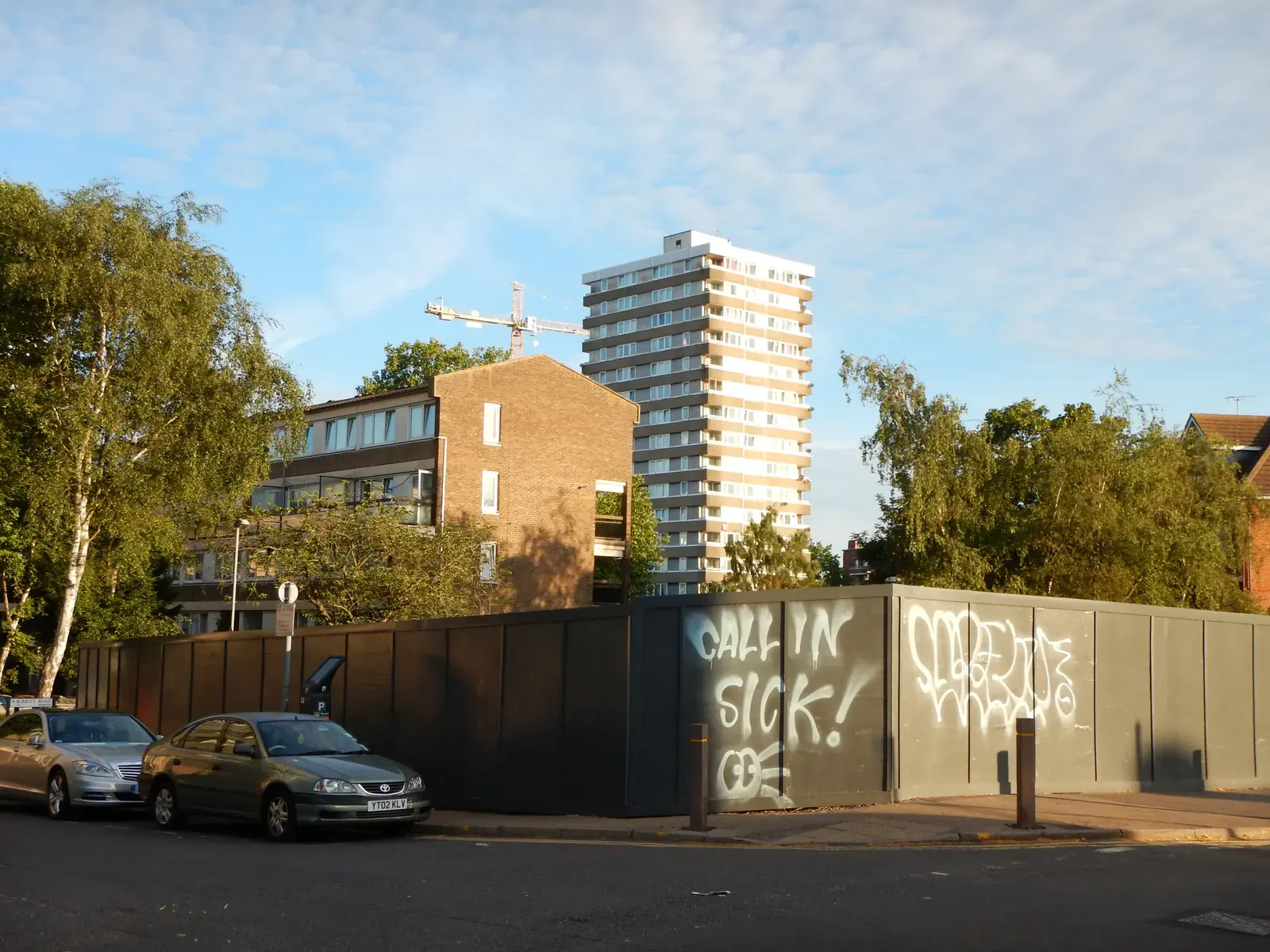Construction site of a new housing development in London, UK