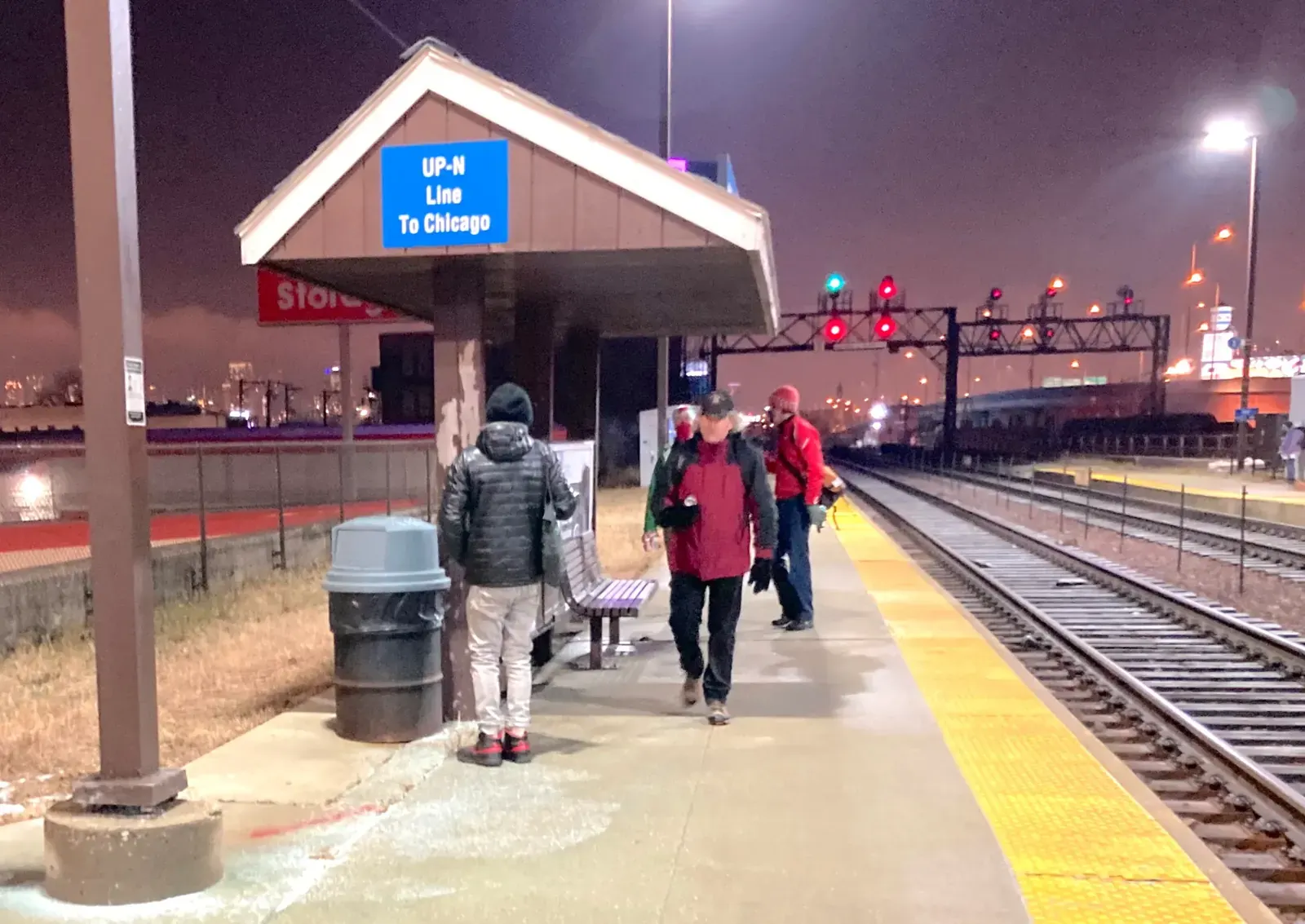 Chicago's Metra Clybourn station, a 1900-built commuter rail stop with stair-only access and short platforms, during a public open house event.