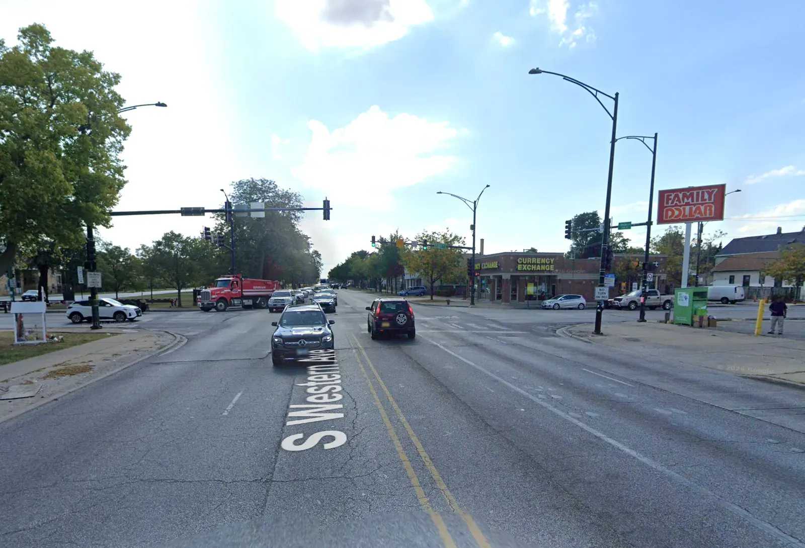 Street view of London’s Western Avenue (A40) near Hanger Lane, a multi-lane arterial road