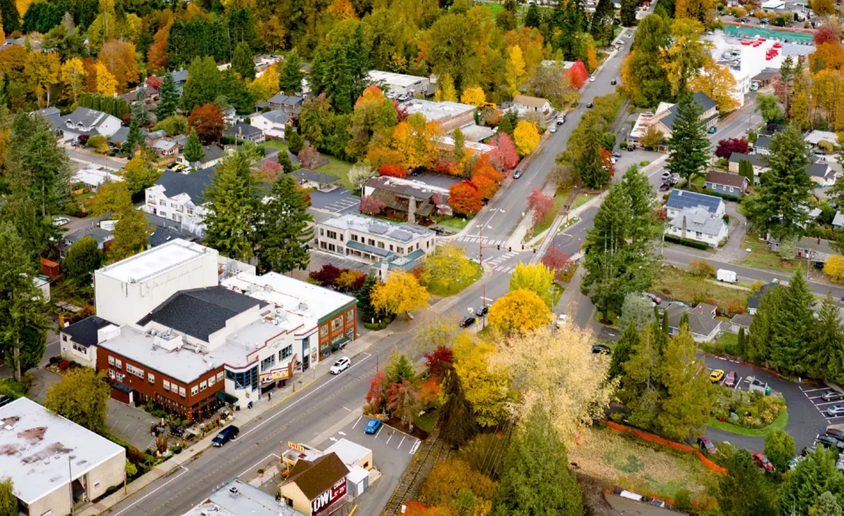 The exterior of Issaquah City Hall, a modern building located in Washington State.