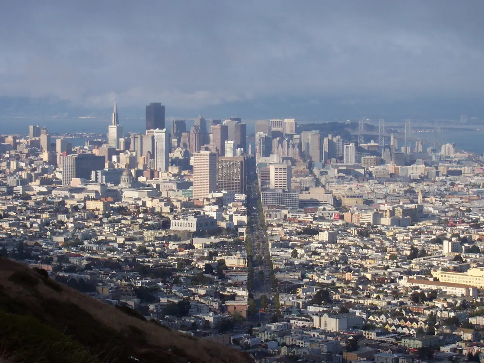 San Francisco city hall with a view of the city skyline