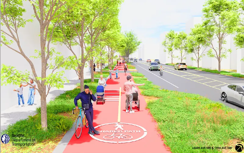 Seattle’s Leary Way Bikeway Design Advances Amidst Community Concerns
