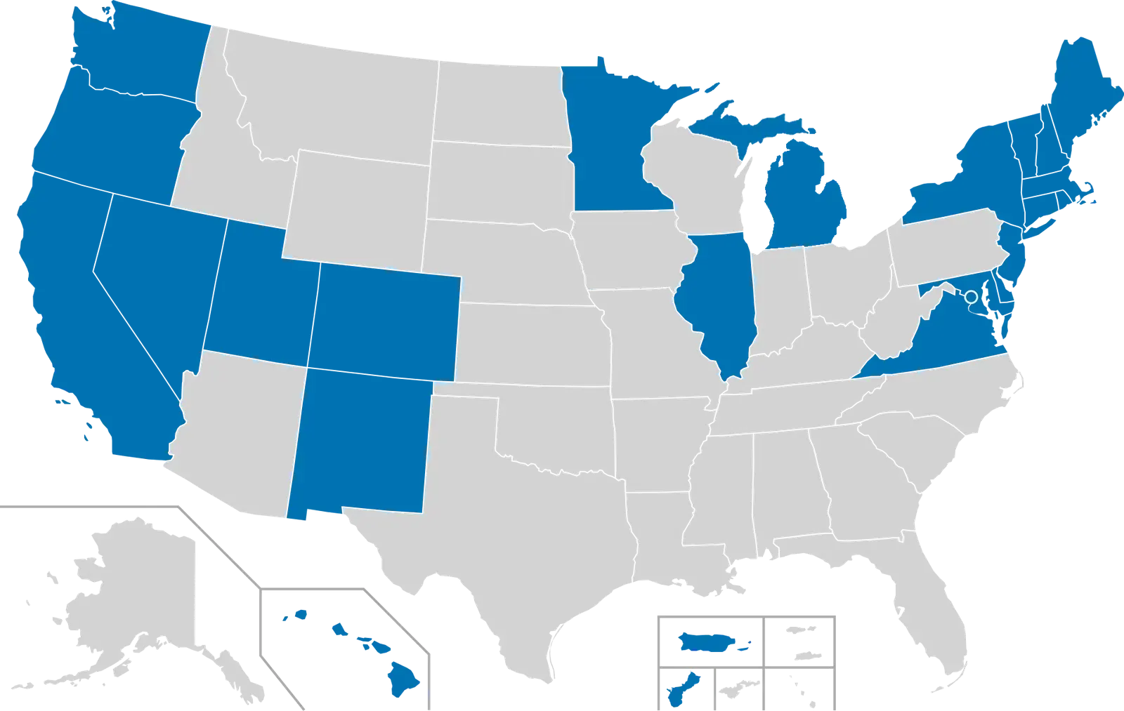 A map illustrating potential areas of housing discrimination in the United States.