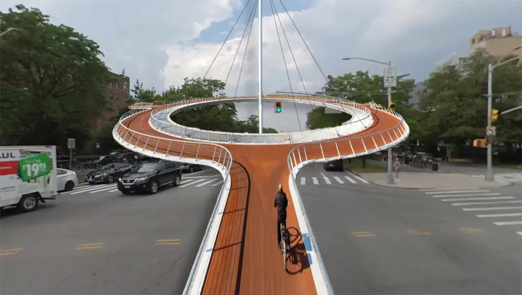 Brooklyn Teenager Proposes Elevated Green Cycleway for Ocean Parkway