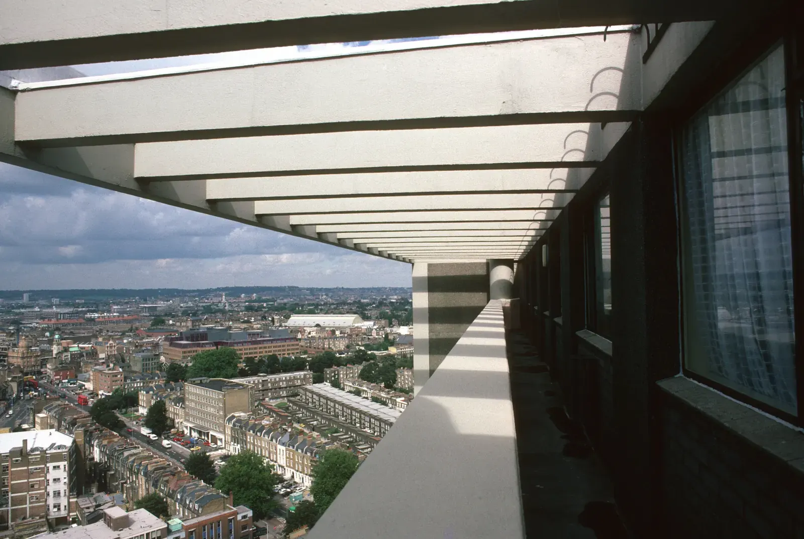 Modern residential housing development under construction in a London borough